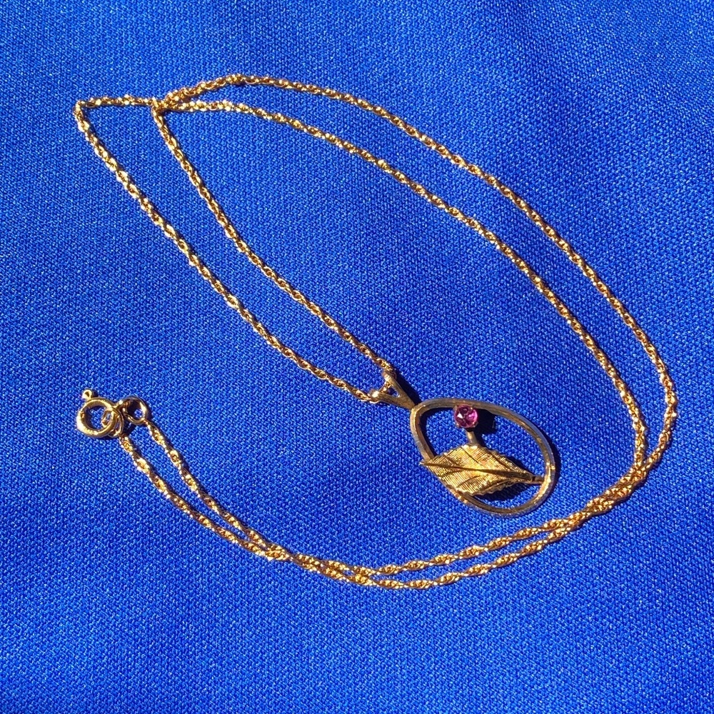 Van Dell I Pink Tourmaline 14K Gold Filled Necklace I October Birthstone